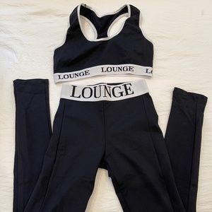 Lounge Black Set Bralette with Leggings